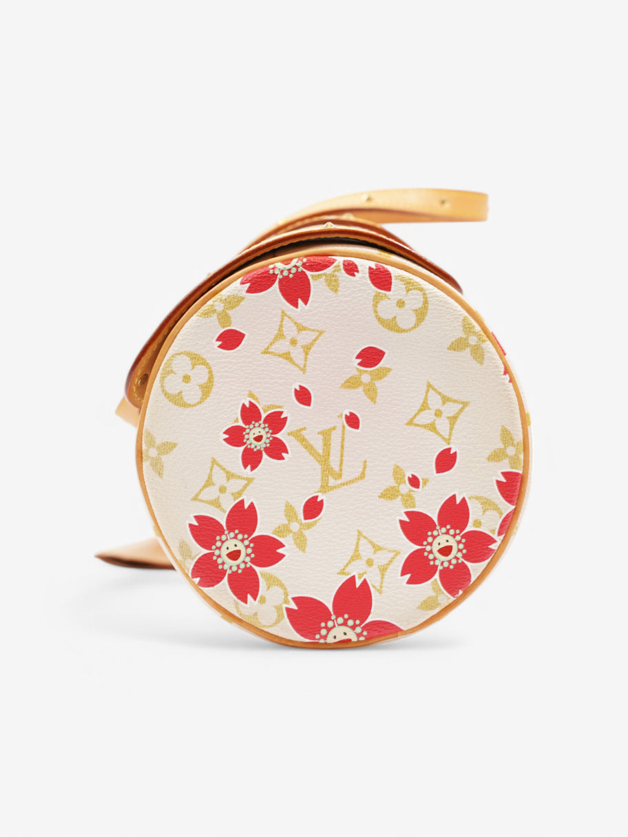 Louis Vuitton Papillon Cherry Blossom Murakami White / Red / Gold Coated Canvas Image 3