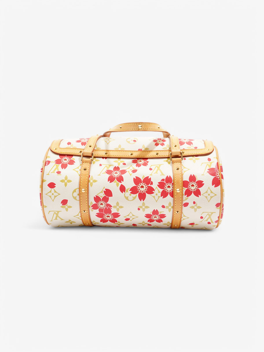 Louis Vuitton Papillon Cherry Blossom Murakami White / Red / Gold Coated Canvas Image 4