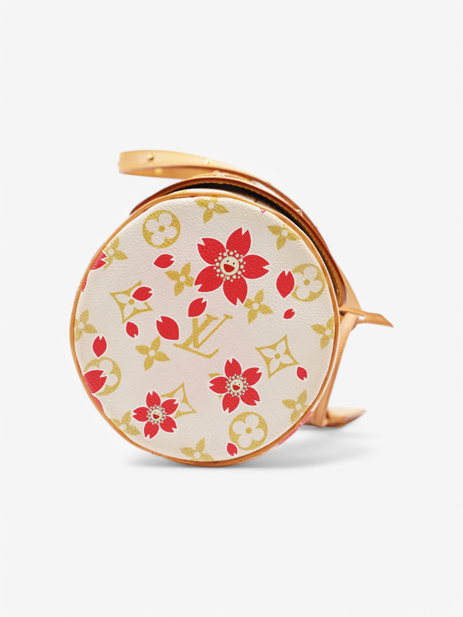 Louis Vuitton Papillon Cherry Blossom Murakami White / Red / Gold Coated Canvas Image 5