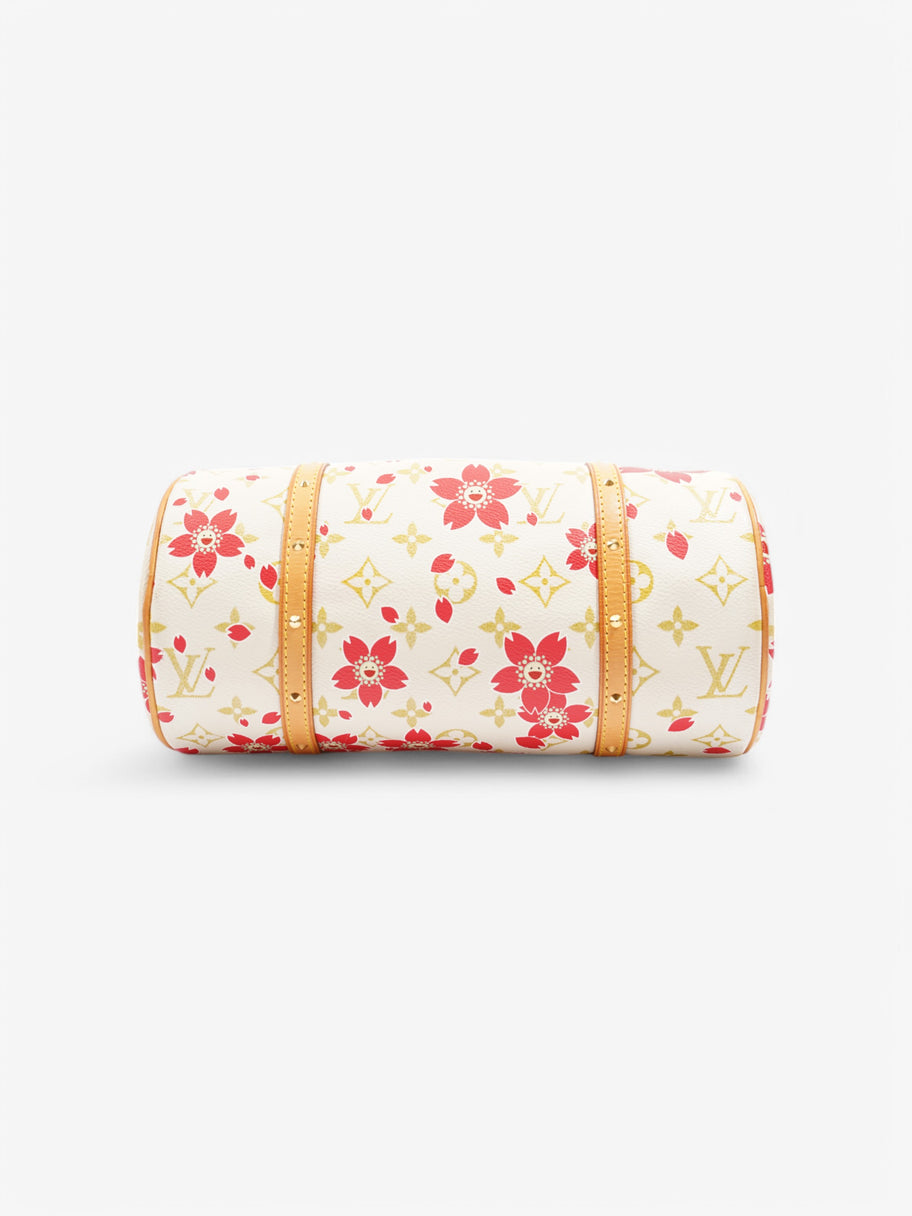 Louis Vuitton Papillon Cherry Blossom Murakami White / Red / Gold Coated Canvas Image 6