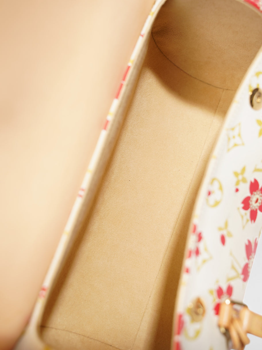 Louis Vuitton Papillon Cherry Blossom Murakami White / Red / Gold Coated Canvas Image 7