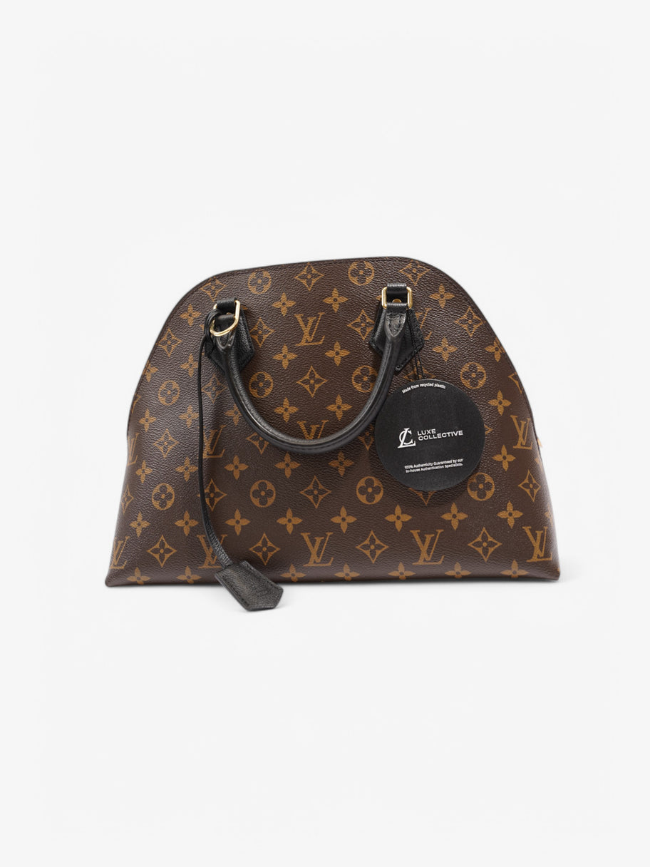 Louis Vuitton Alma Macassar 2 Way Monogram / Black Coated Canvas Image 10