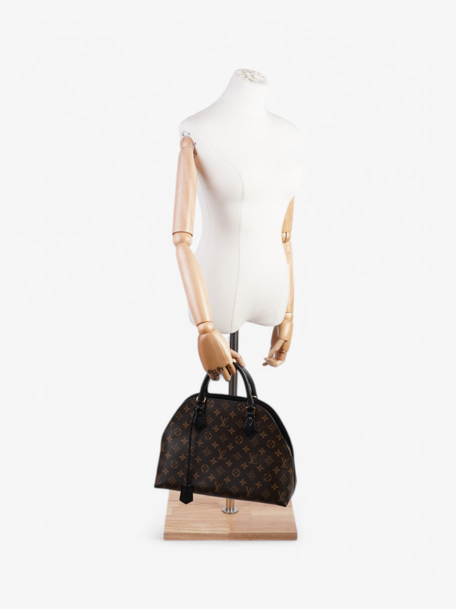 Louis Vuitton Alma Macassar 2 Way Monogram / Black Coated Canvas Image 2