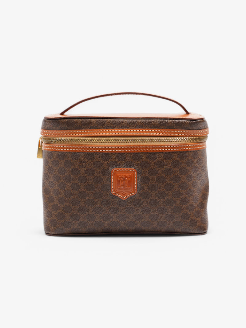  Celine Macadam Vanity Brown Coated Canvas