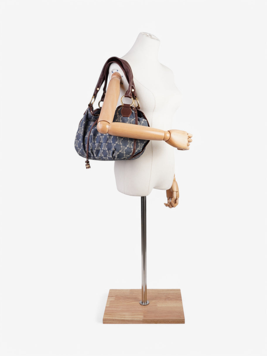 Celine Denim Bittersweet Hobo Navy Canvas Image 2