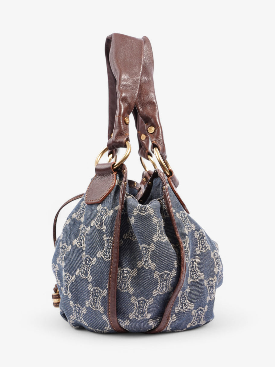 Celine Denim Bittersweet Hobo Navy Canvas Image 3