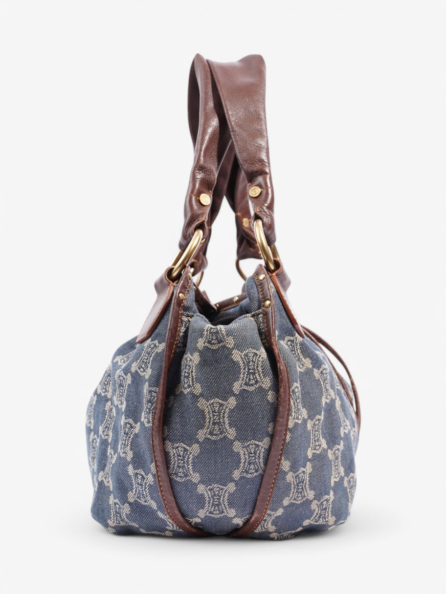 Celine Denim Bittersweet Hobo Navy Canvas Image 5