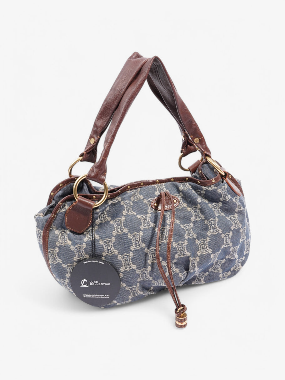 Celine Denim Bittersweet Hobo Navy Canvas Image 9