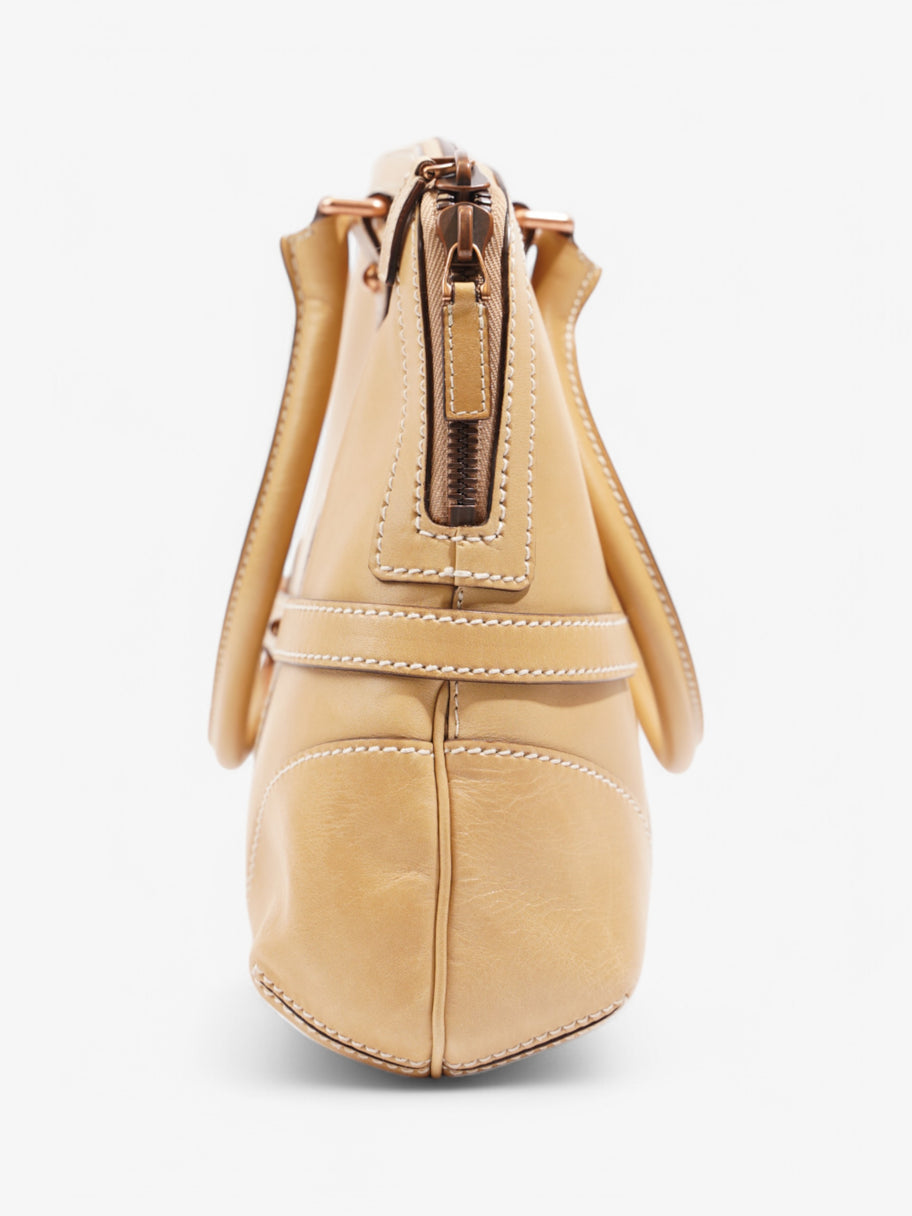 Gucci Interlocking Leather Shoulder Bag Beige  Calfskin Leather Image 3