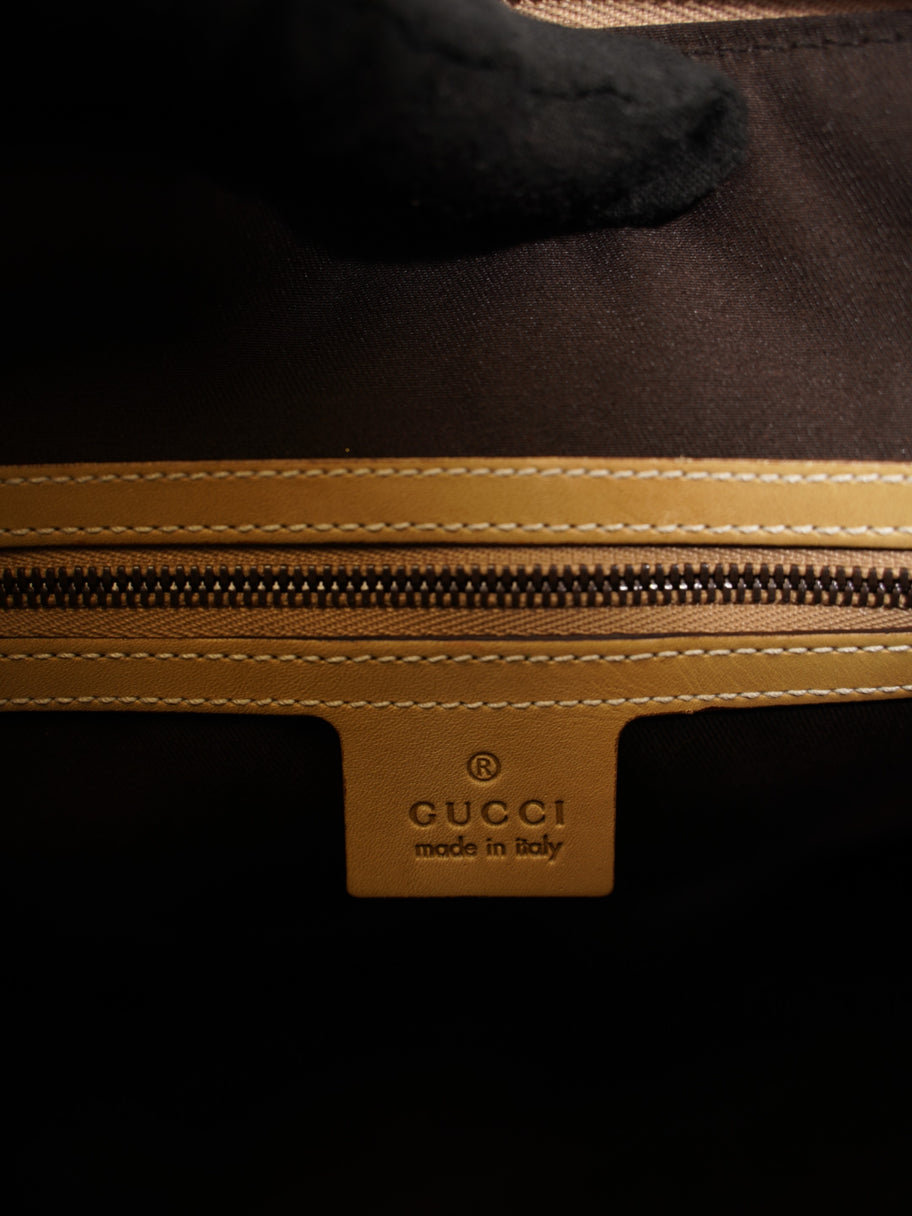 Gucci Interlocking Leather Shoulder Bag Beige  Calfskin Leather Image 8