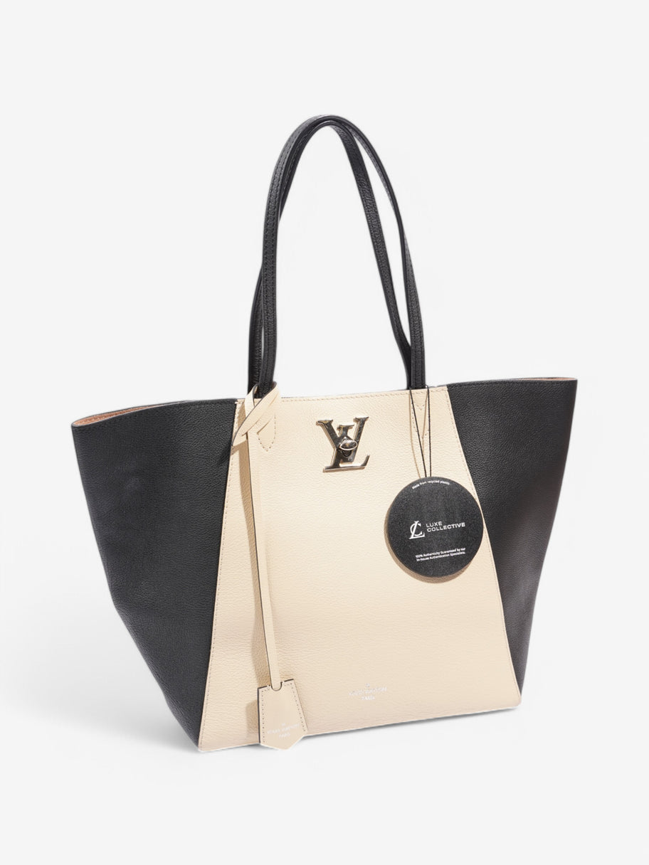 Louis Vuitton Lock Me Tote Beige / Black Calfskin Leather Image 9