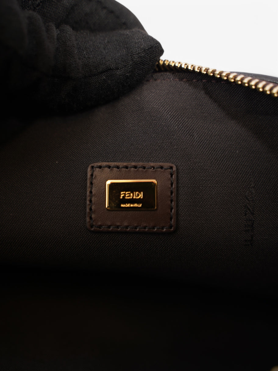 Fendi Zucca Clutch Black / Brown Calfskin Leather Image 4
