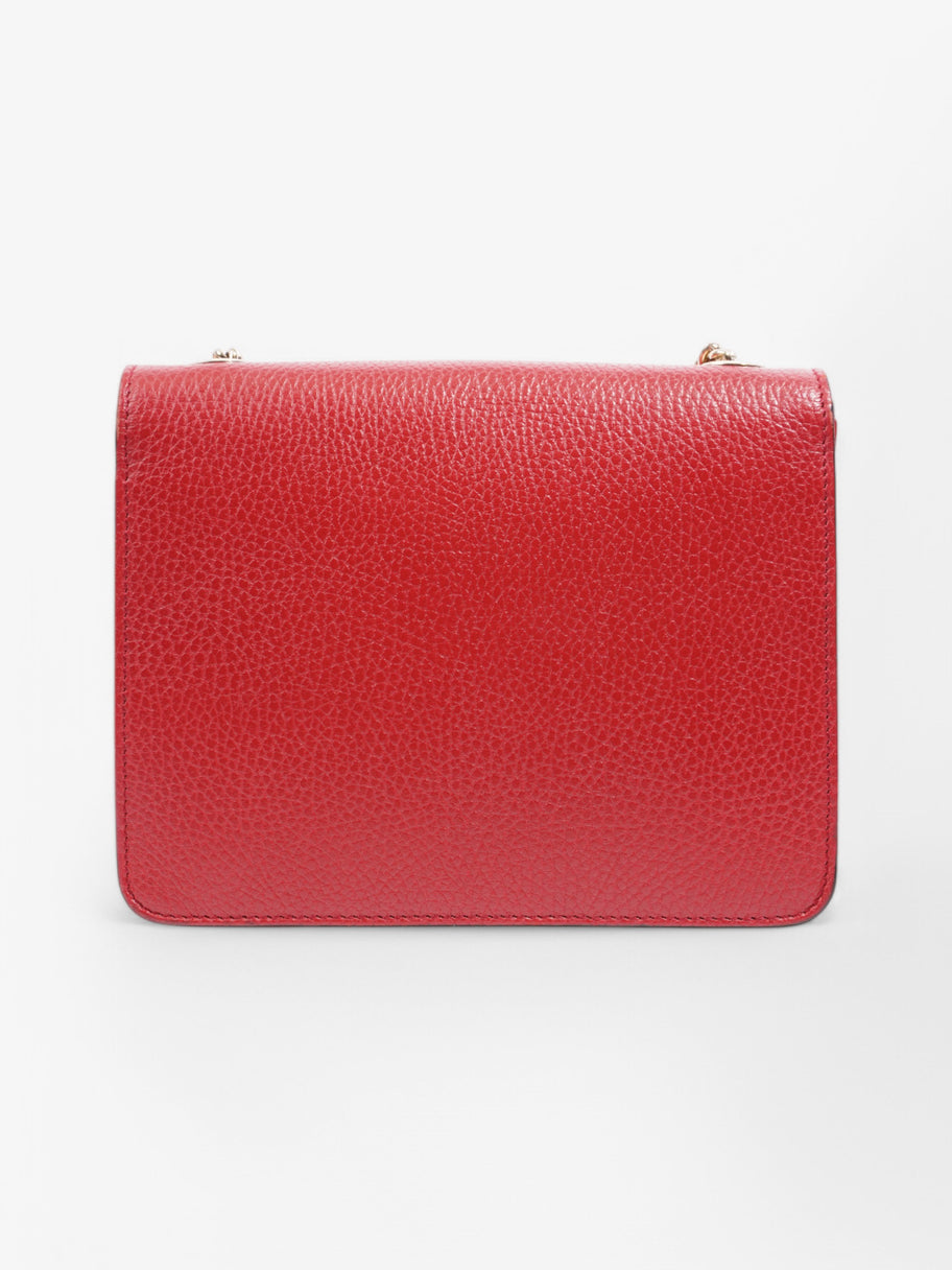 Gucci Interlocking Chain Shoulder Red Calfskin Leather Image 4