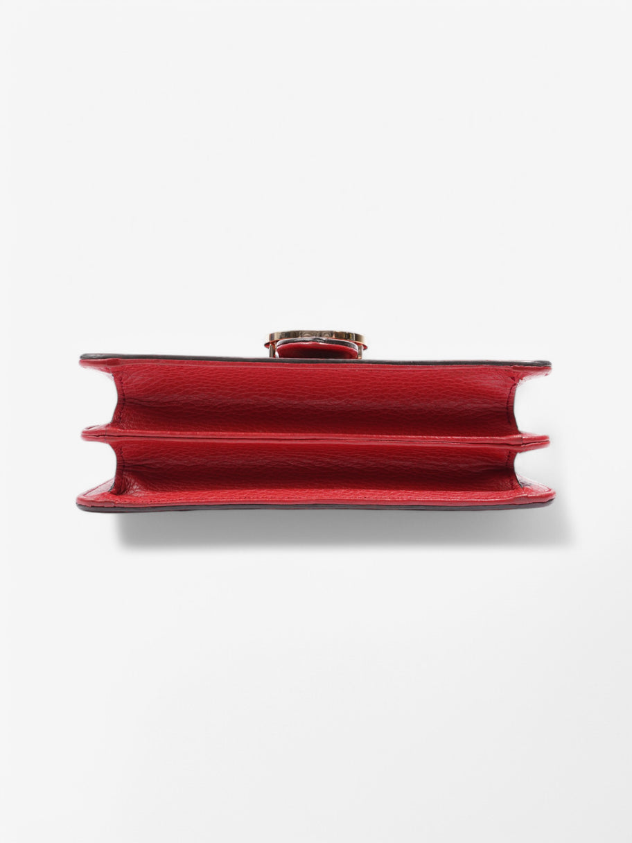 Gucci Interlocking Chain Shoulder Red Calfskin Leather Image 16