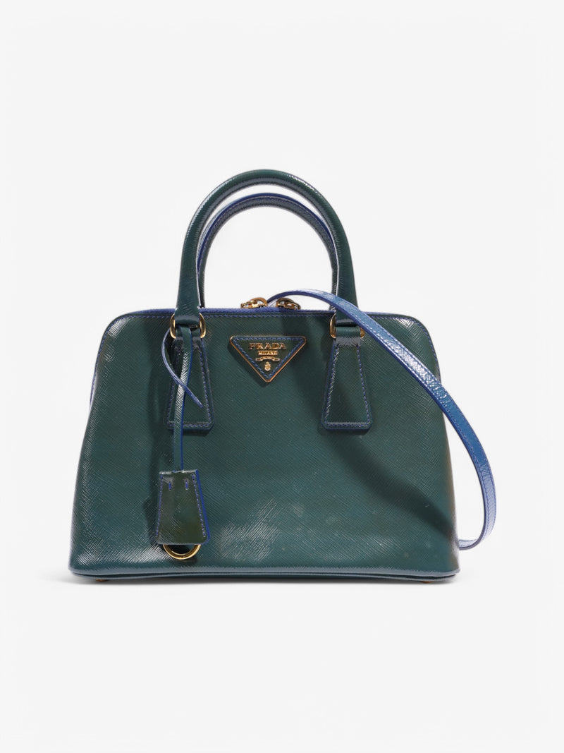 Prada Saffiano Verni 2Way Green Saffiano Leather