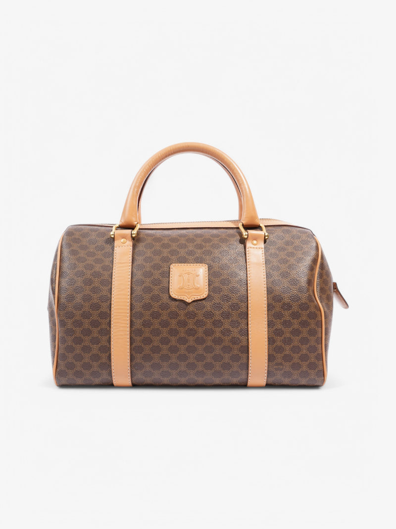  Celine Macadam Boston Brown Coated Canvas