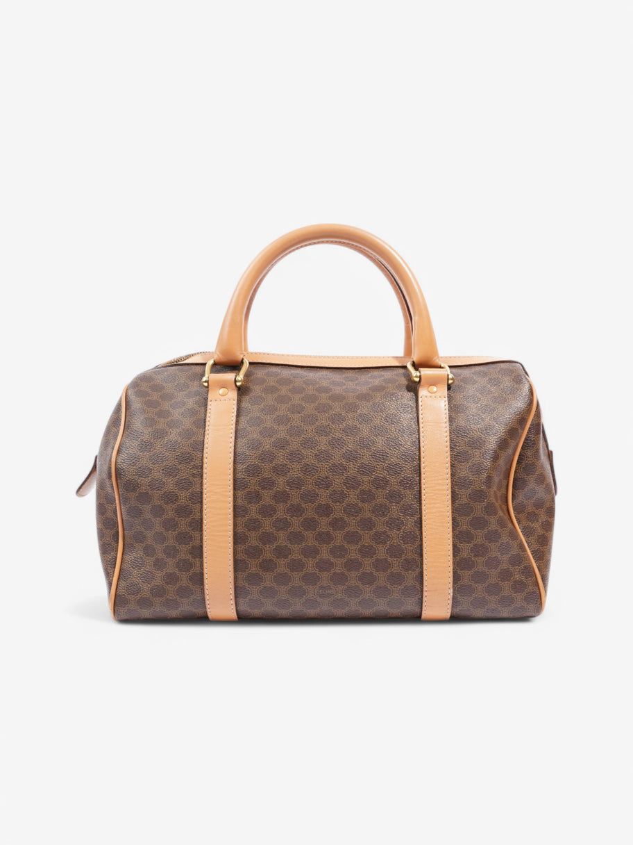 Celine Macadam Boston Brown Coated Canvas Image 4