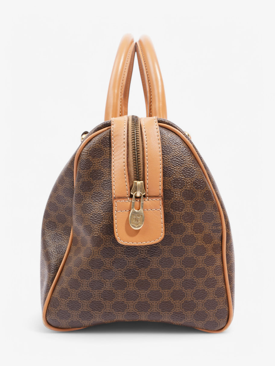 Celine Macadam Boston Brown Coated Canvas Image 5