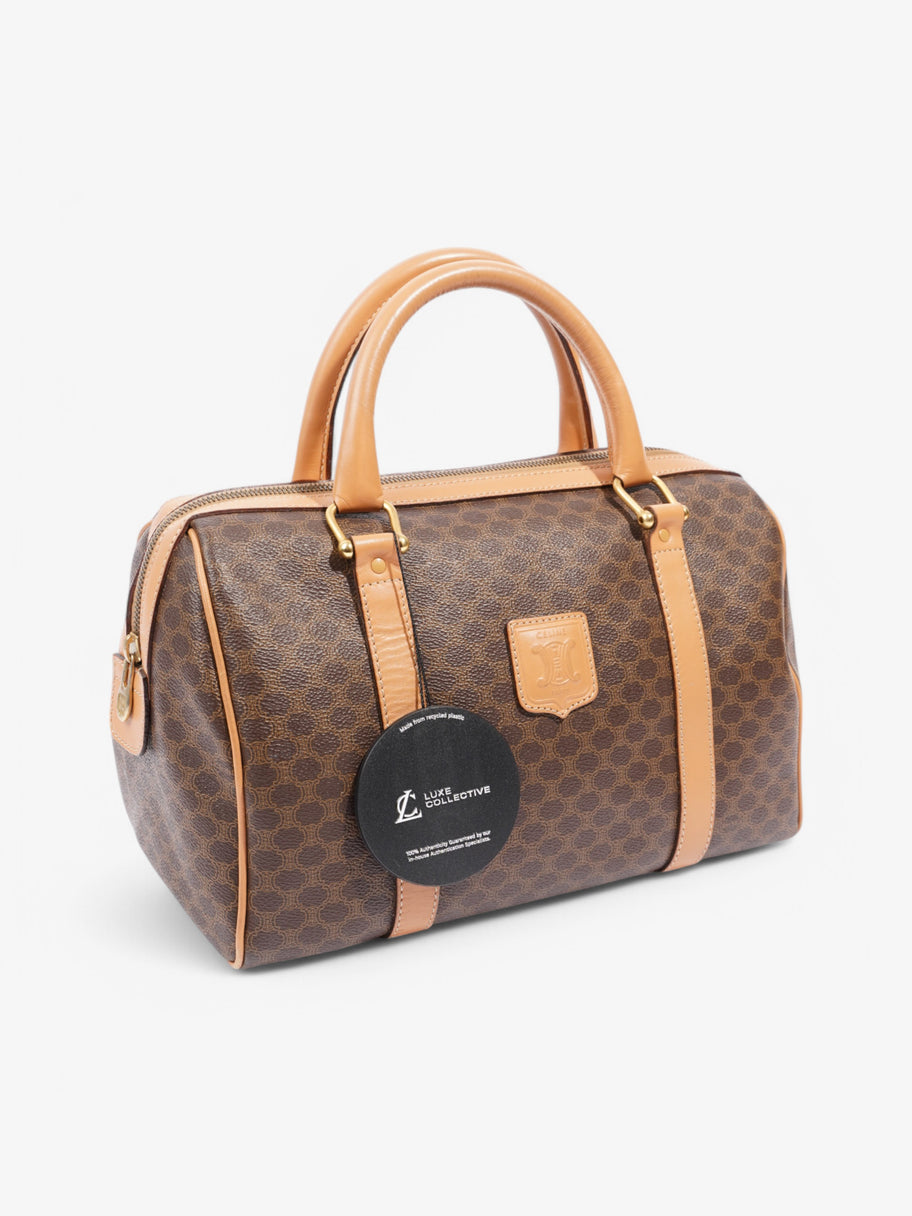 Celine Macadam Boston Brown Coated Canvas Image 9