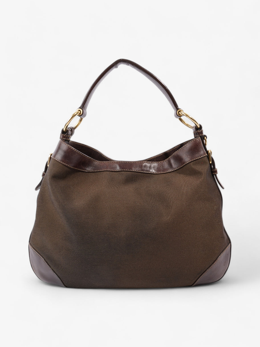 Prada Canapa Tote Brown Canvas Image 4