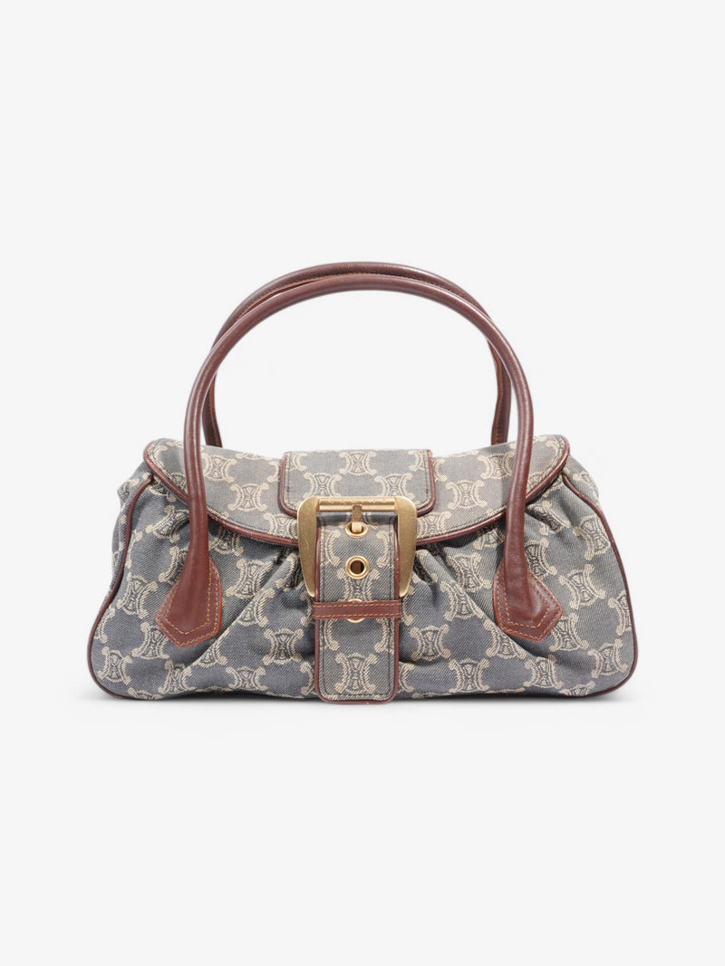  Celine Chouquette Triomphe Bag Blue / Beige  Denim