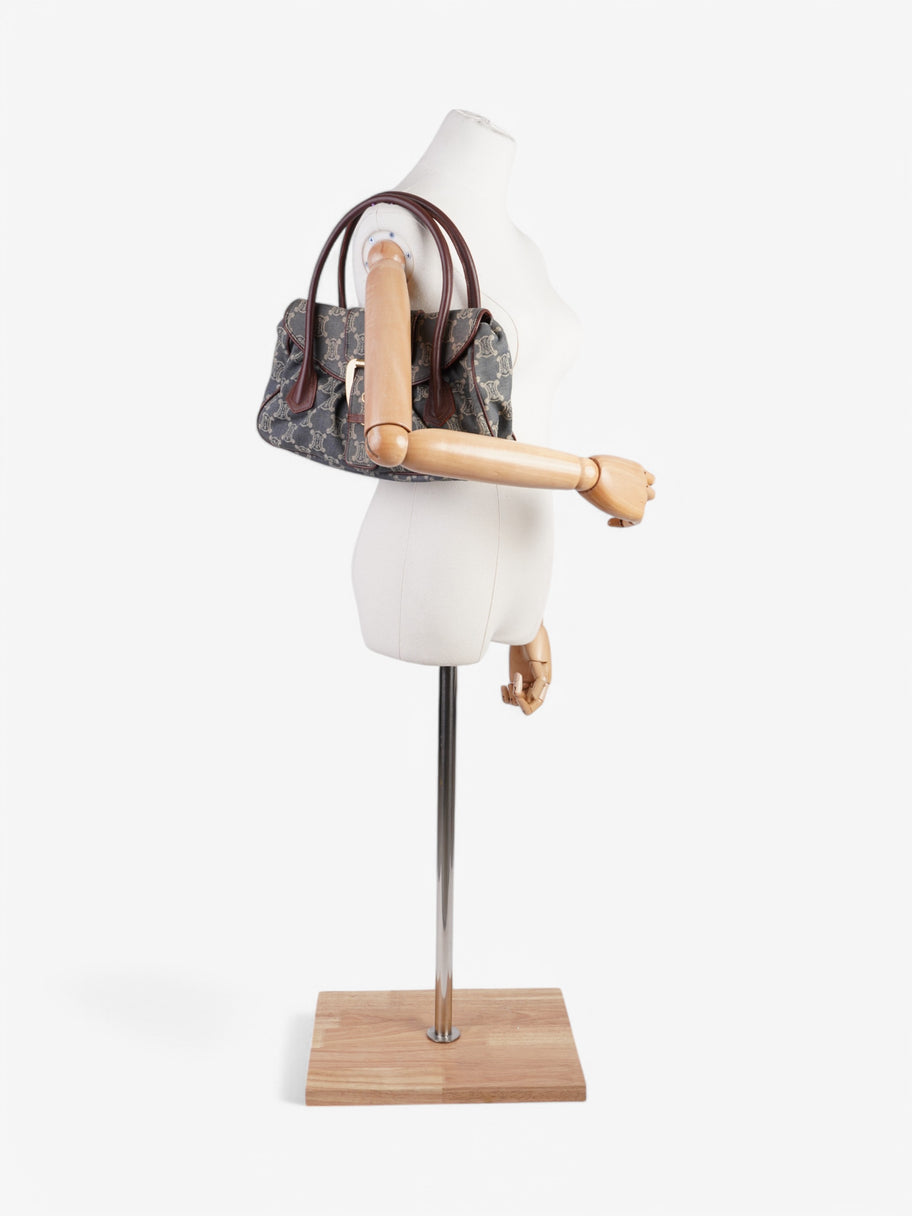 Celine Chouquette Triomphe Bag Blue / Beige  Denim Image 2