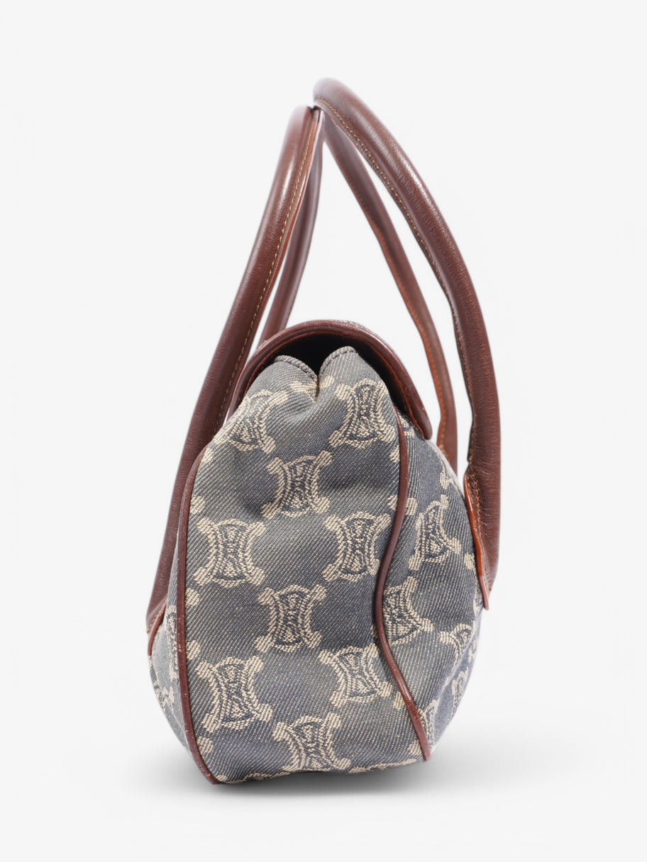 Celine Chouquette Triomphe Bag Blue / Beige  Denim Image 3