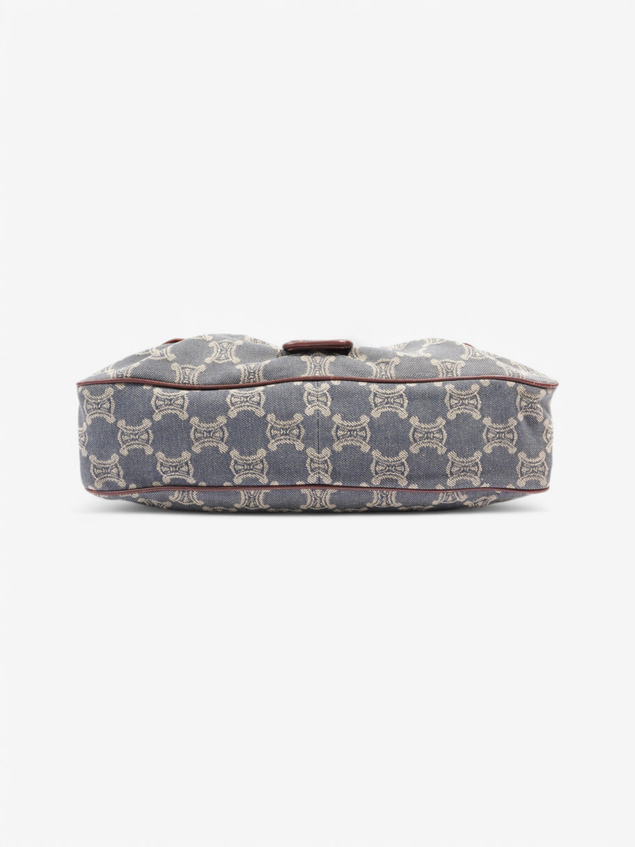 Celine Chouquette Triomphe Bag Blue / Beige  Denim Image 6