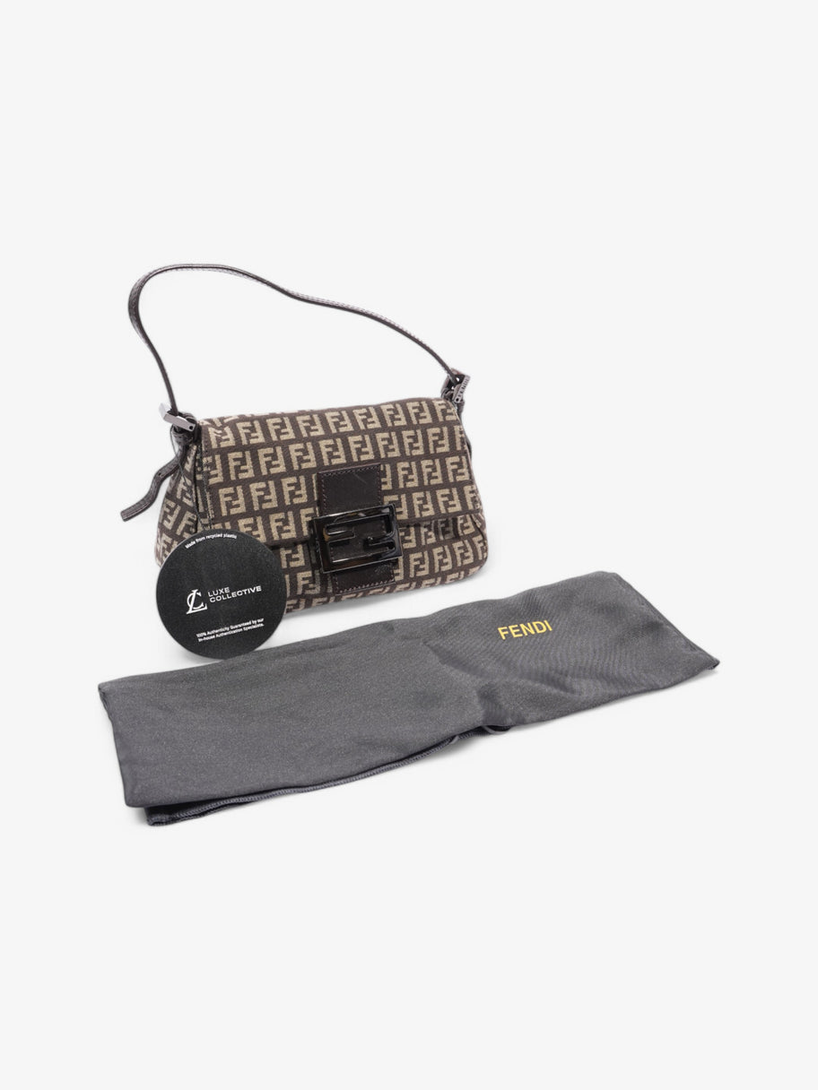Fendi Shoulder Bag Brown / Beige Canvas Image 9
