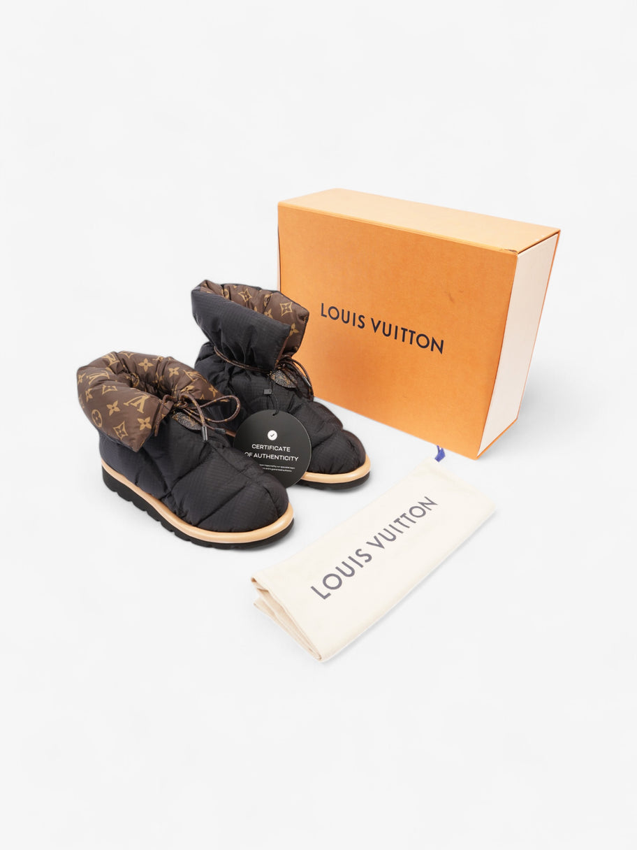 Louis Vuitton Pillow Comfort Ankle Boot Black / Khaki Nylon EU 37 UK 4 Image 10