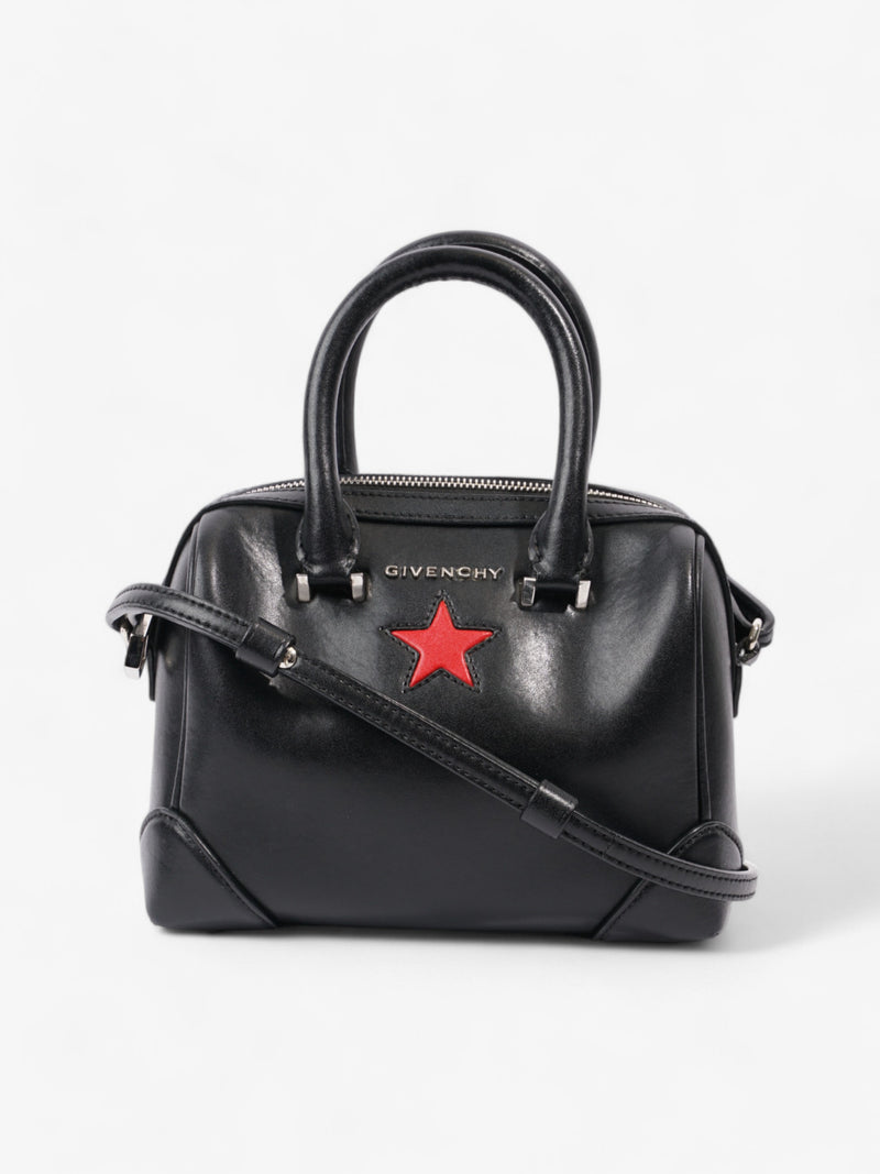  Givenchy Lucrezia Black / Red Calfskin Leather Micro