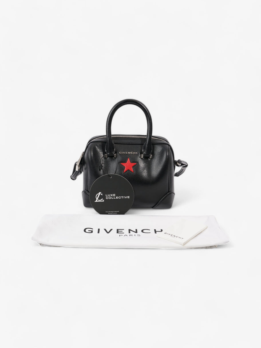 Givenchy Lucrezia Black / Red Calfskin Leather Micro Image 10