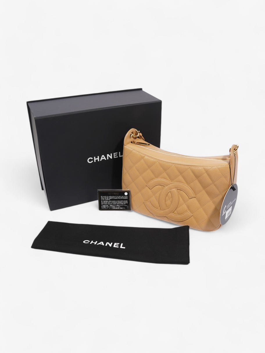 Chanel Timeless CC Shoulder Bag Beige Caviar Leather Image 11