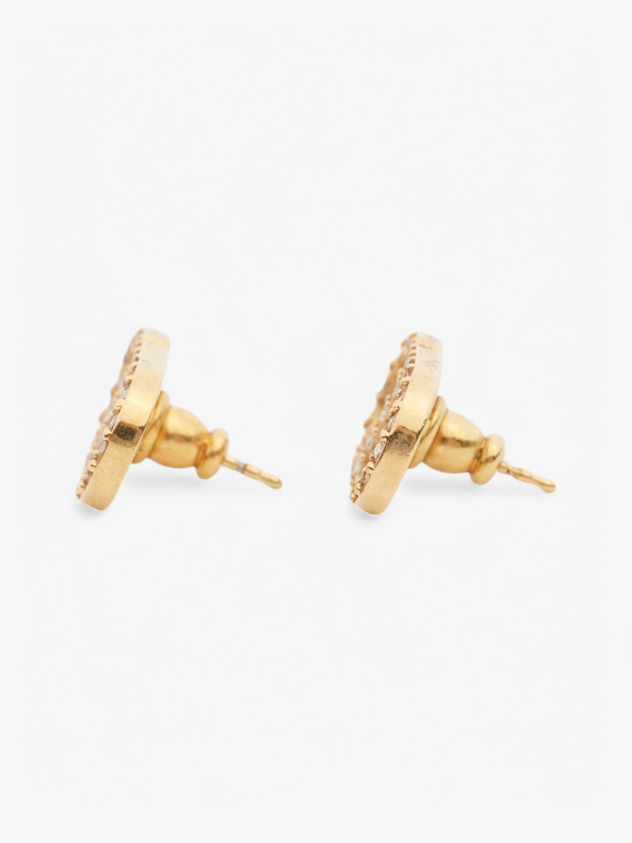 Christian Dior Petit CD Stud Earrings Gold Base Metal Image 2