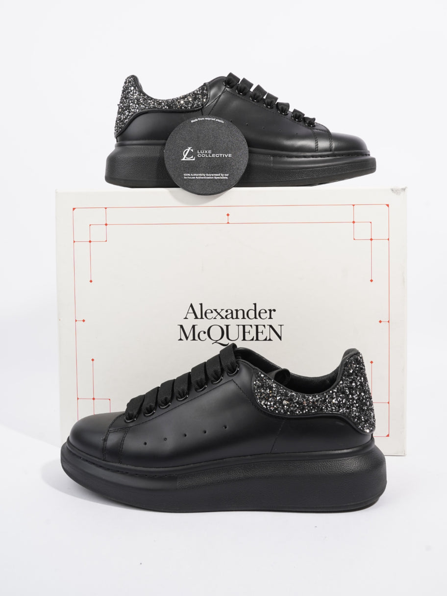 Alexander McQueen Oversized Sneakers Black / Glitter Tab Leather EU 37 UK 4 Image 8