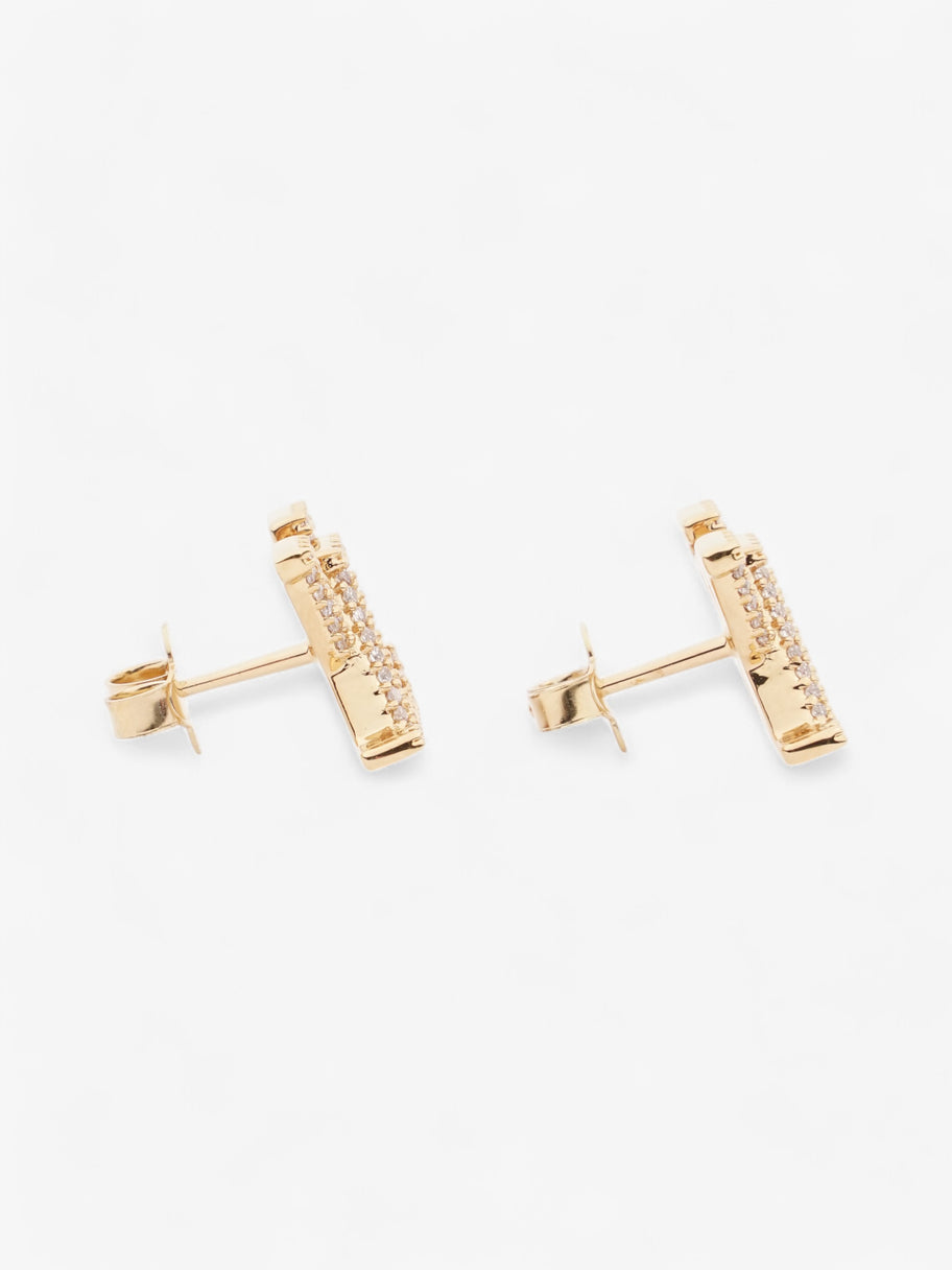 Louis Vuitton LV Iconic Earrings Gold / White Base Metal Image 3