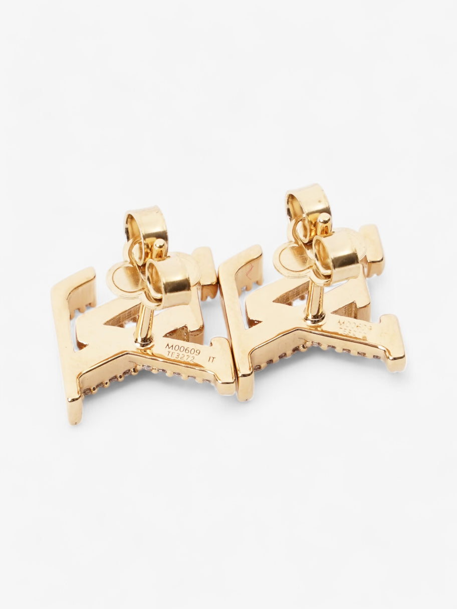 Louis Vuitton LV Iconic Earrings Gold / White Base Metal Image 4