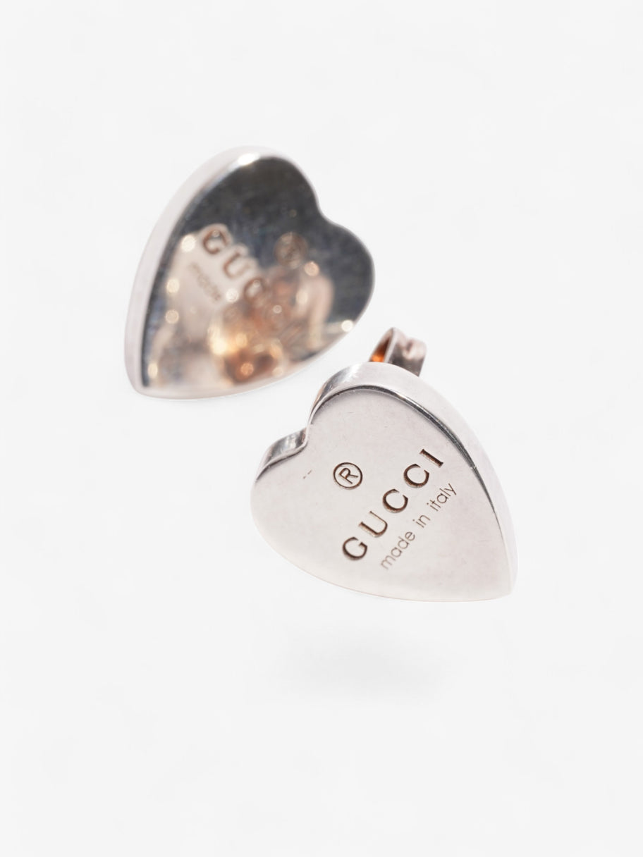 Gucci Trademark Heart Earrings Silver Silver Sterling Image 4