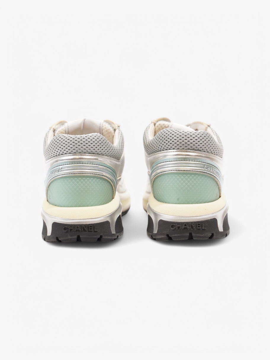 Chanel CC Logo Sneaker Silver / Green Mesh EU 38.5 UK 5.5 Image 6