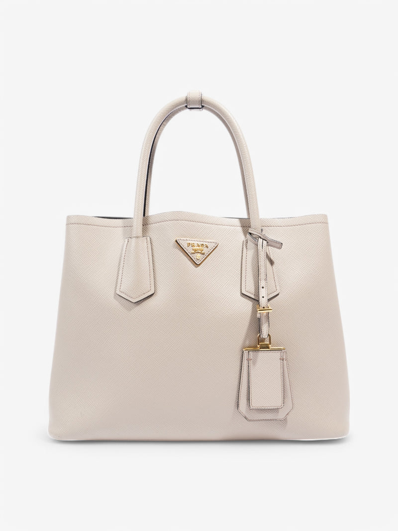  Prada Galleria Greige Saffiano Leather Large