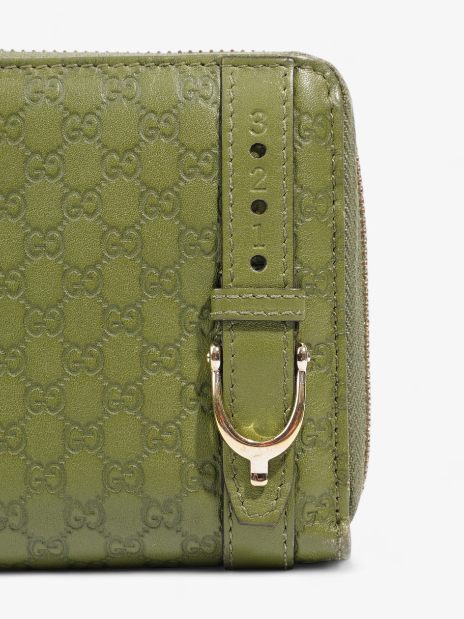 Gucci Microguccissima Continental Wallet Green Embossed Leather Image 2