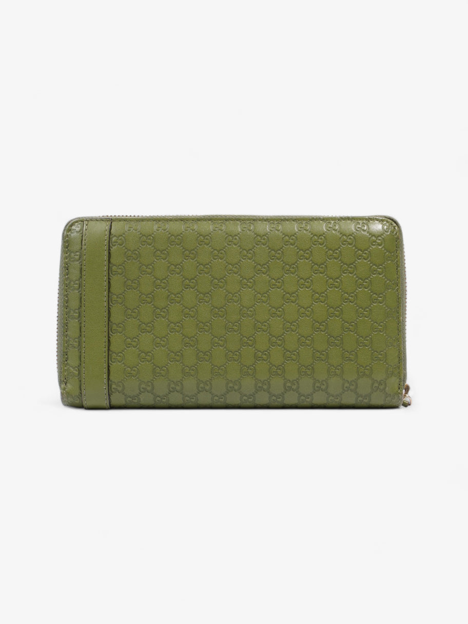 Gucci Microguccissima Continental Wallet Green Embossed Leather Image 4