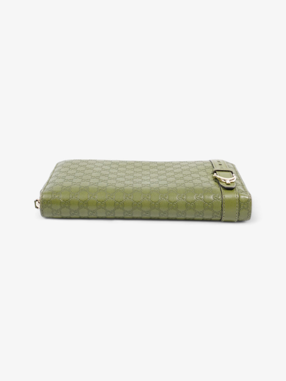 Gucci Microguccissima Continental Wallet Green Embossed Leather Image 6
