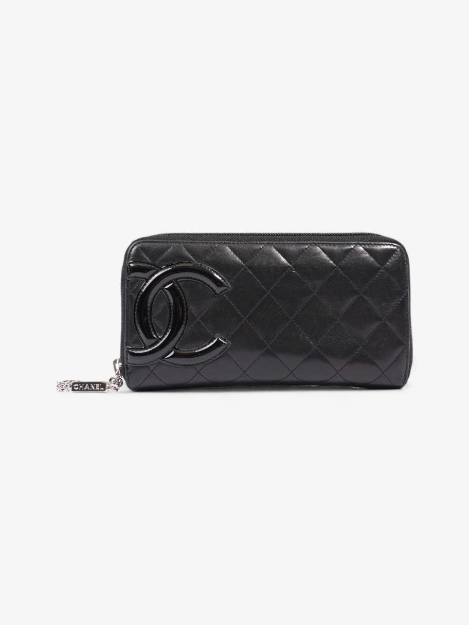Chanel CC Cambon Long Zipper Bifold Wallet Black Leather Image 1