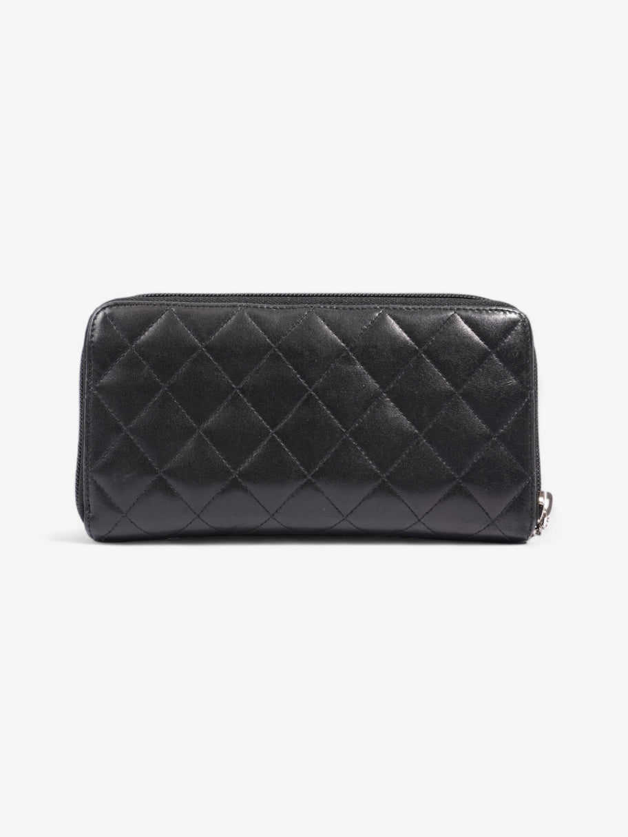Chanel CC Cambon Long Zipper Bifold Wallet Black Leather Image 2