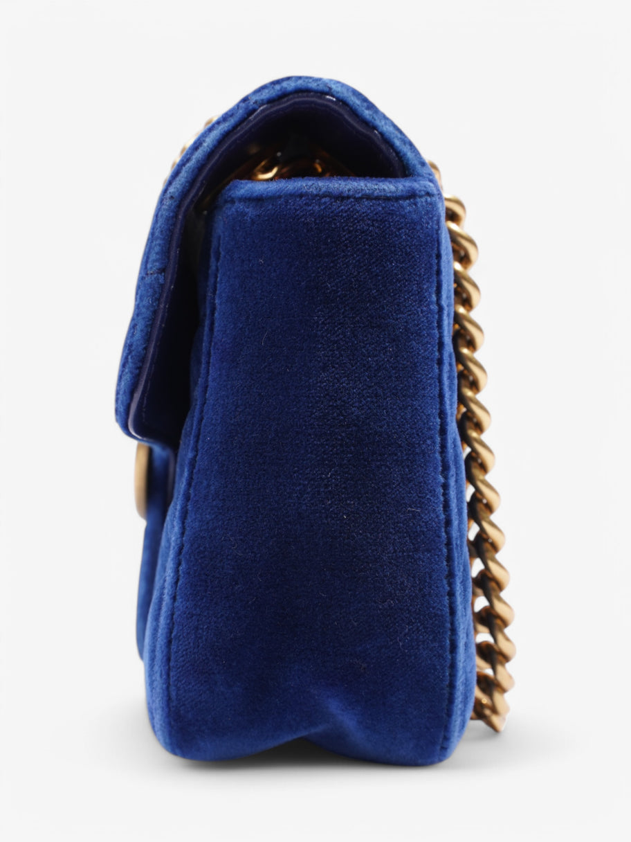 Gucci Marmont Flap Blue Velvet Mini Image 3