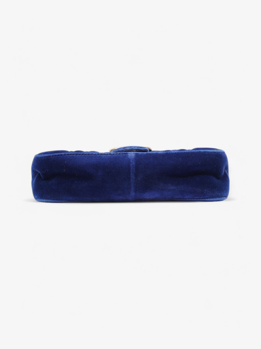 Gucci Marmont Flap Blue Velvet Mini Image 6