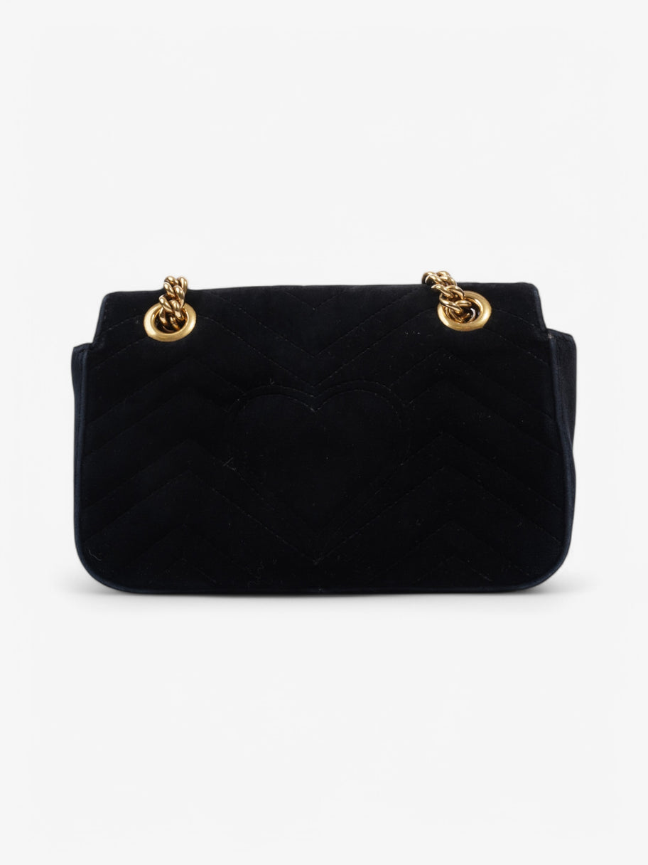 Gucci Marmont Flap Black Velvet Mini Image 4