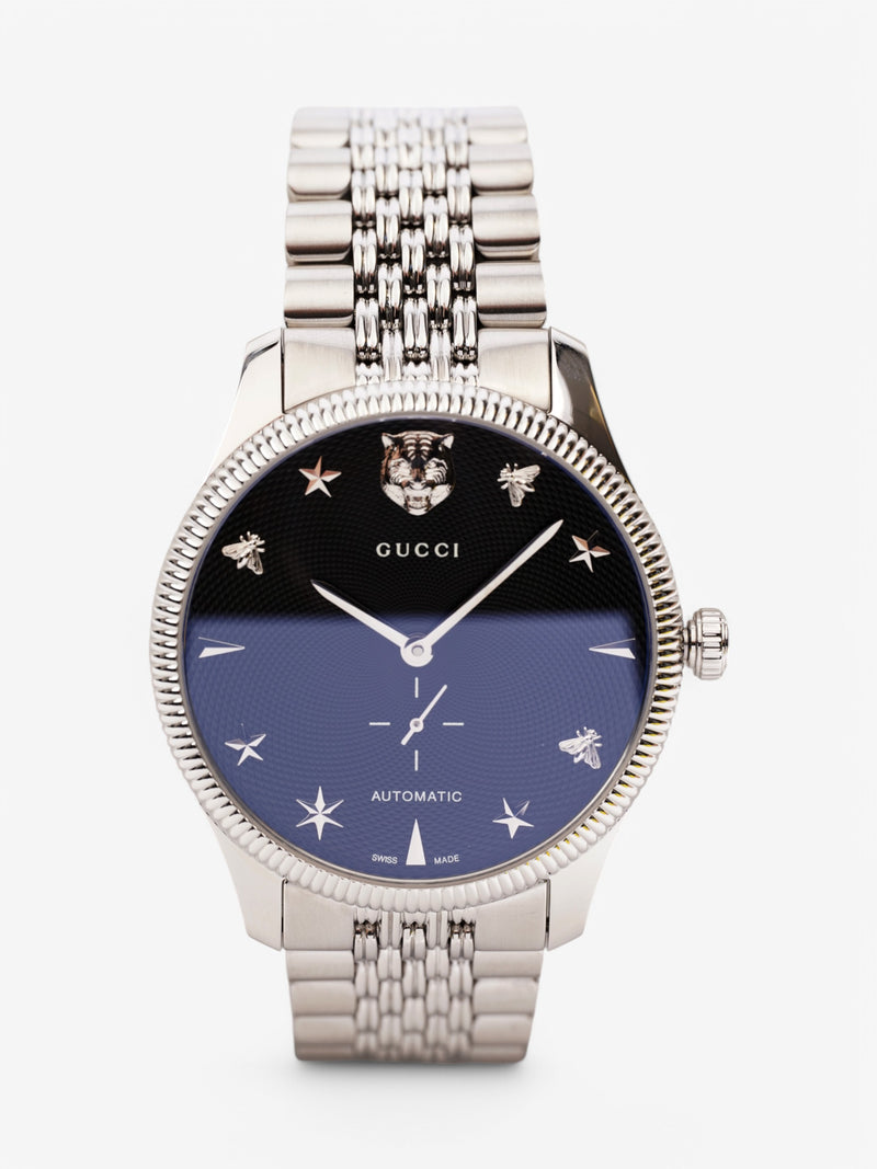  Gucci G-Timeless 126.3 Black / Silver Stainless Steel 40mm