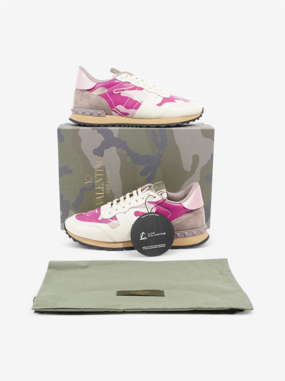 Valentino Rockrunner Sneakers Cream / Pink / Grey Leather EU 38.5 UK 5.5 Image 10